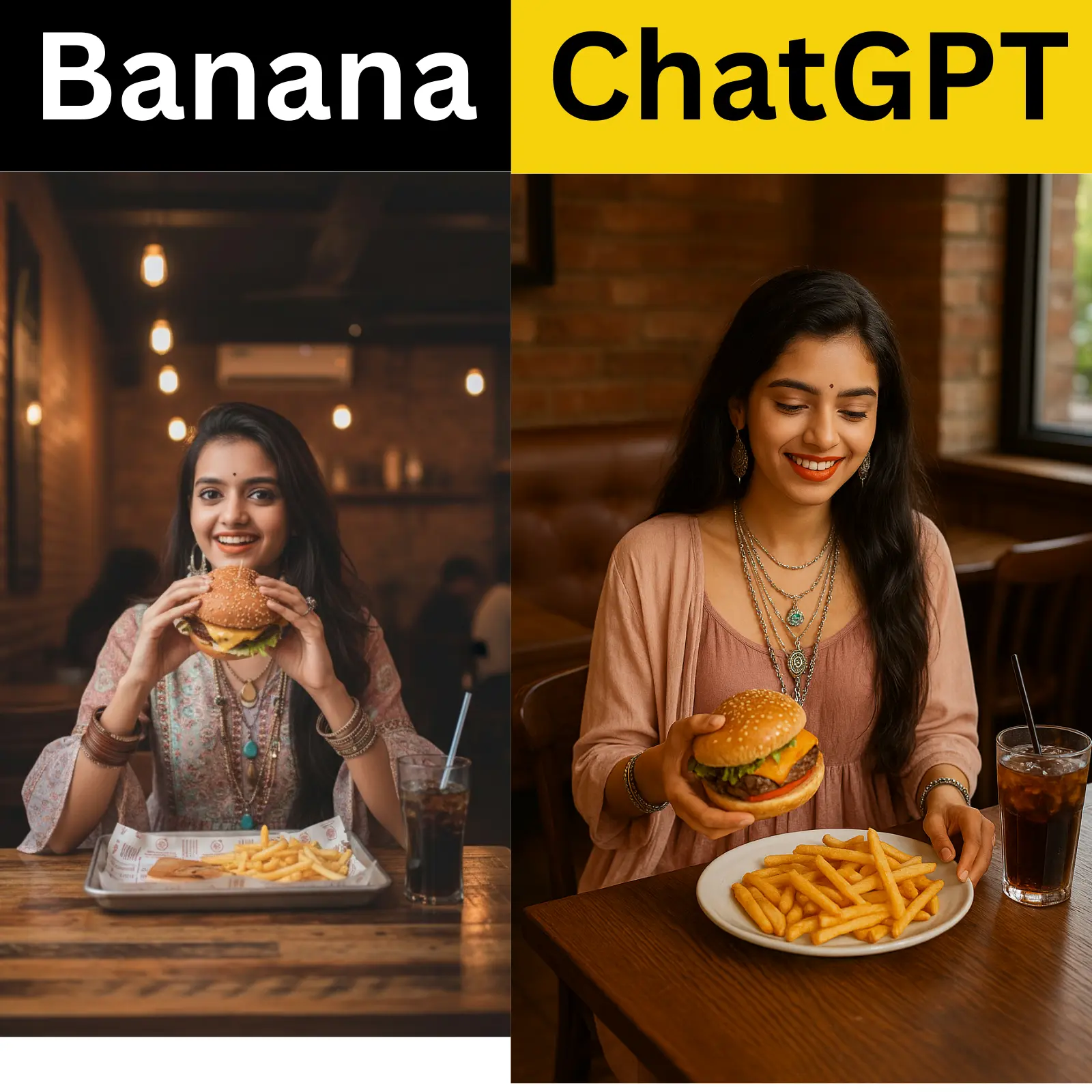 Nano Banana vs ChatGPT AI Restaurant Ad Test Results